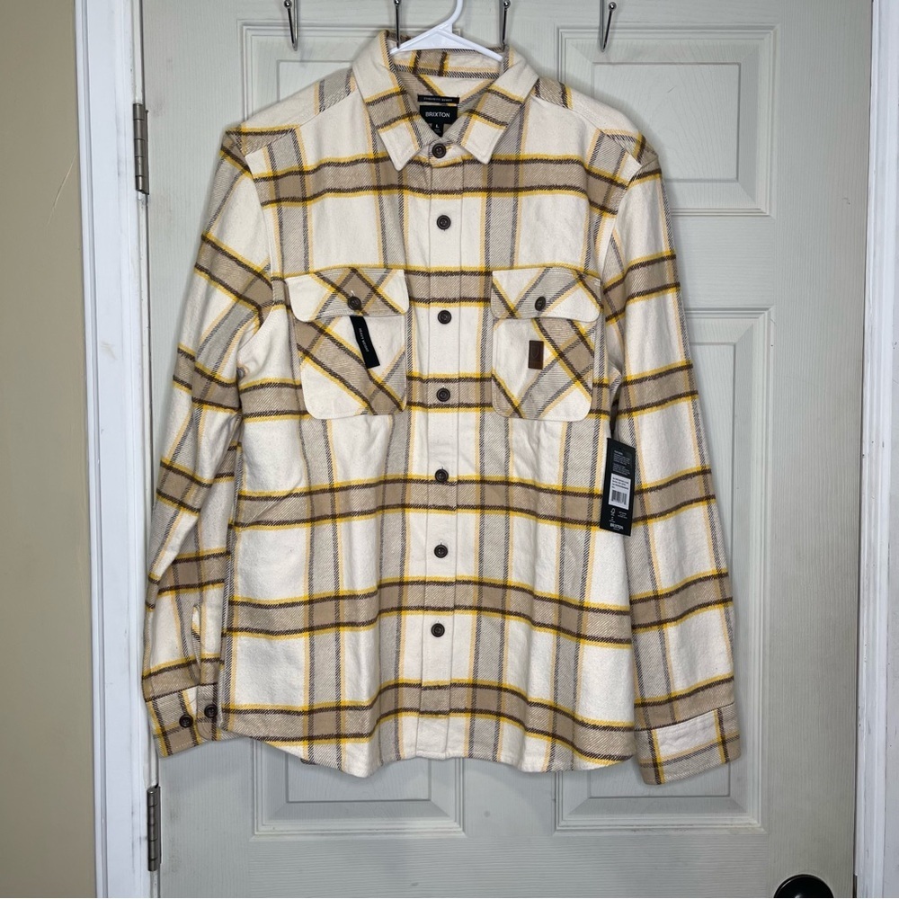 Brixton Heavy Duty Bowery Standard Fit Mens Flannel Sz L